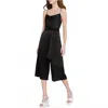 Alice And Olivia Harmon Gaucho Wide Leg Jumpsuit In Black In Black