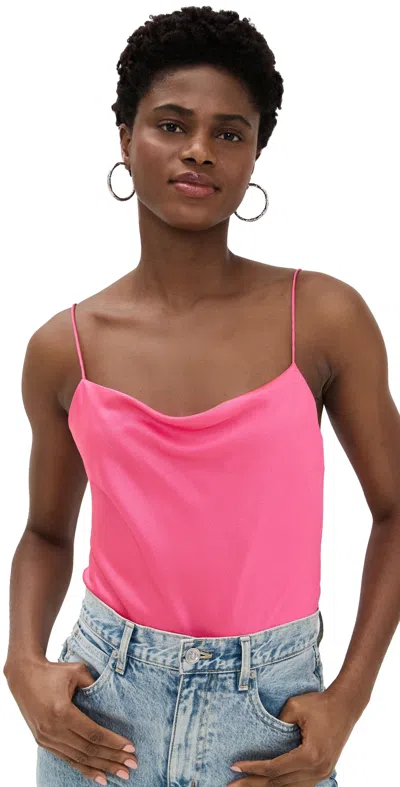 Alice And Olivia Harmon Thong Bodysuit Wild Pink