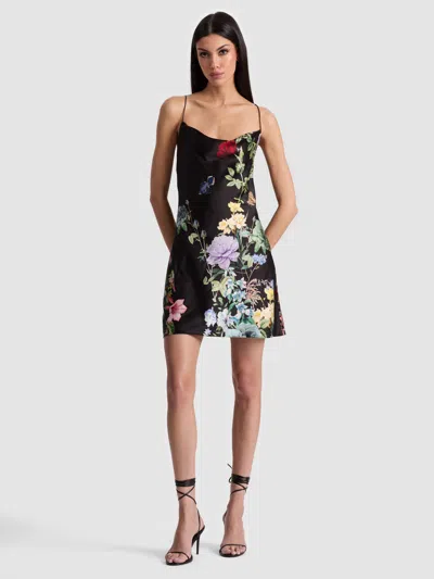 ALICE AND OLIVIA HARMONY COWL BACK SLIP DRESS