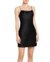 Alice And Olivia Harmony Mini Slip Dress In Black