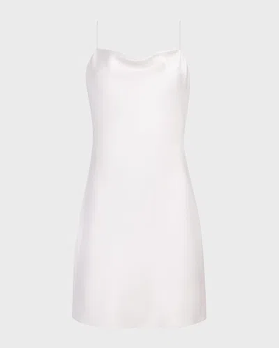 Alice And Olivia Harmony Sleeveless Mini Slip Dress In Off White