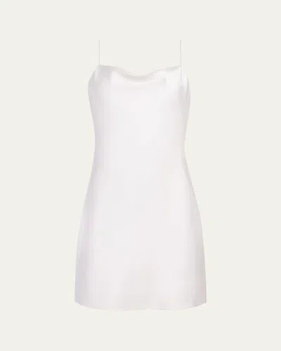Alice And Olivia Harmony Sleeveless Mini Slip Dress In Off White
