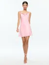 Alice And Olivia Harmony Mini Slip Dress In Rose Quartz