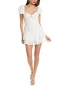 Alice And Olivia Alice + Olivia Gracie Ruffle Chiffon Eyelet Romper In White