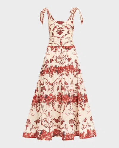 Alice And Olivia Haven Flared Maxi Dress In Orchardglo