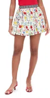 Alice And Olivia Haven Lin And Cotton Mini Skirt In Dollhouse