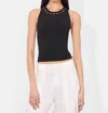 Alice And Olivia Heidi Grommet Tank In Black In Black