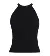Alice And Olivia Heidi Pointelle Tank Top In Black