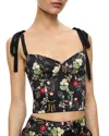 Alice And Olivia Helene Bustier Top In Blush Kiss