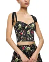 Alice And Olivia Helene Bustier Top In Pink