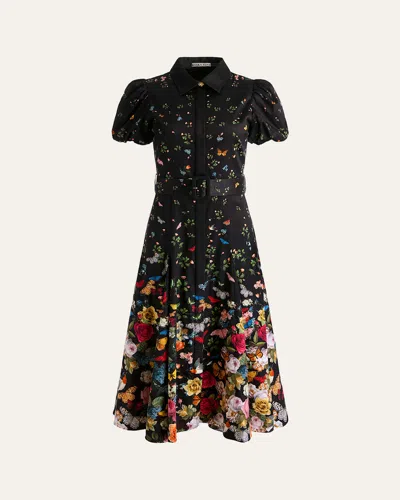 Alice And Olivia Henrietta Belted Midi Dress