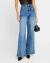 Alice And Olivia High-rise Double Waistband Cool Jeans In Brooklyn Blue