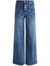 Alice And Olivia Trish Mid-rise Baggy Jeans In Blue