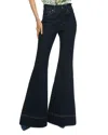 Alice And Olivia Sb High Rise Bell Jean In Dark Rinse