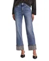Alice And Olivia High Rise Straight Jeans In Brooklyn Blue In Blue