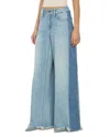 Alice And Olivia High Rise Ultra Baggy Jeans In Denim In Denim