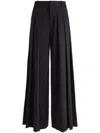Alice And Olivia High-waisted Pleated Trousers In Black
