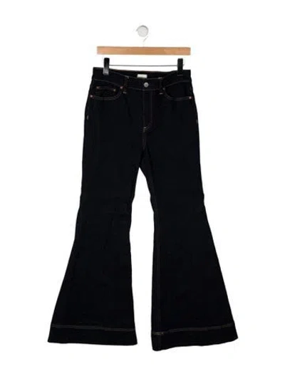 Pre-owned Alice And Olivia High-rise Flared Jeans In Black