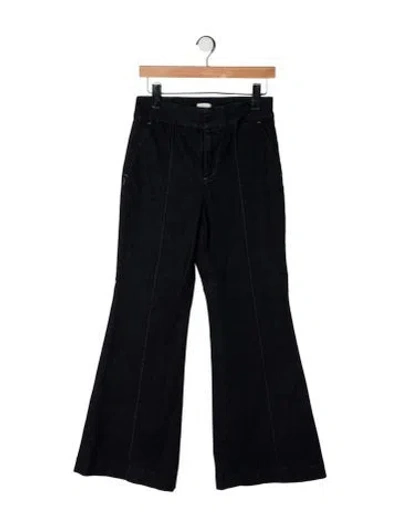 Pre-owned Alice And Olivia High-rise Flared Jeans In Black