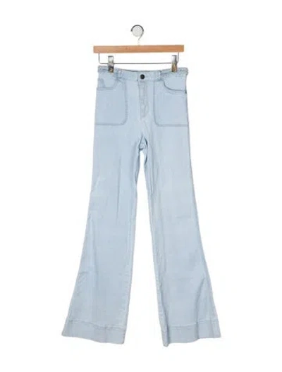 Pre-owned Alice And Olivia High-rise Flared Jeans In Blue