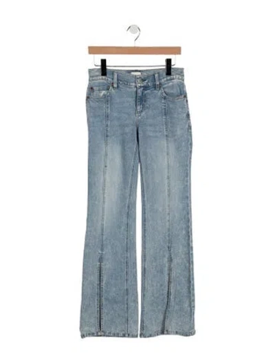 Pre-owned Alice And Olivia High-rise Flared Jeans In Blue