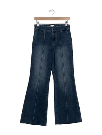 Pre-owned Alice And Olivia High-rise Flared Jeans In Blue