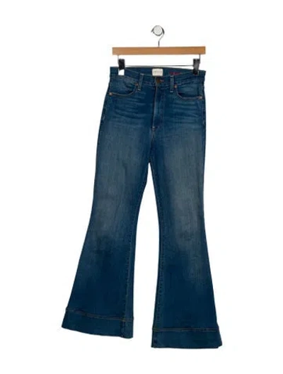 Pre-owned Alice And Olivia High-rise Flared Jeans In Blue