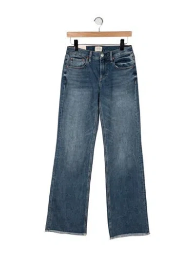 Pre-owned Alice And Olivia High-rise Flared Jeans In Blue