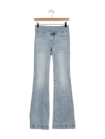 Pre-owned Alice And Olivia High-rise Flared Jeans In Blue