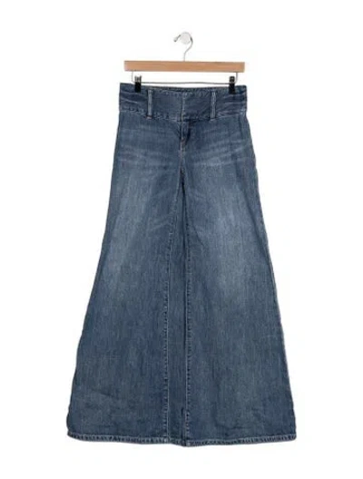 Pre-owned Alice And Olivia High-rise Flared Jeans In Blue