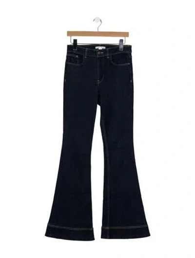Pre-owned Alice And Olivia High-rise Flared Jeans In Blue