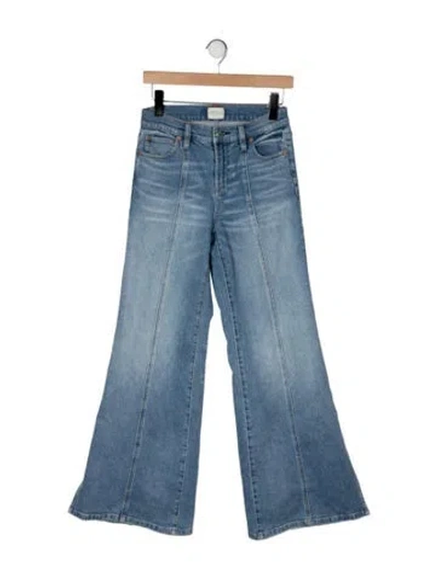 Pre-owned Alice And Olivia High-rise Flared Jeans In Blue