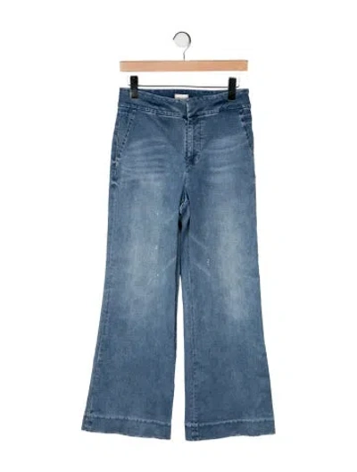 Pre-owned Alice And Olivia High-rise Flared Jeans In Blue