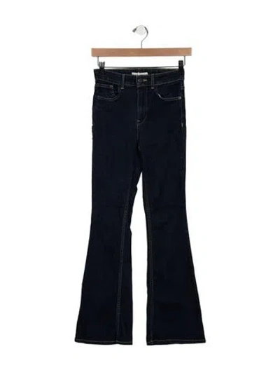 Pre-owned Alice And Olivia High-rise Flared Jeans In Blue
