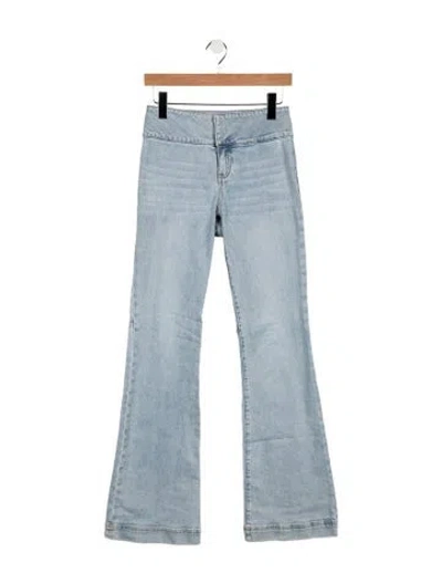 Pre-owned Alice And Olivia High-rise Flared Jeans In Blue