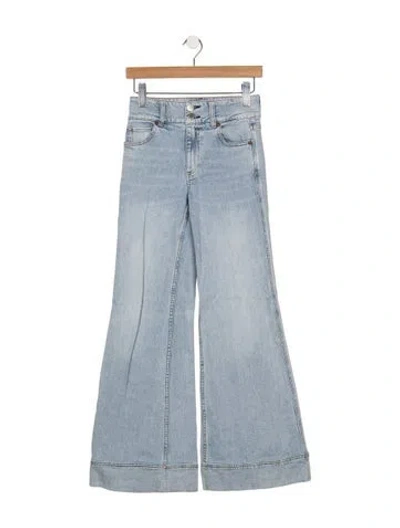 Pre-owned Alice And Olivia High-rise Flared Jeans In Blue