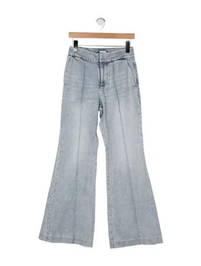 Pre-owned Alice And Olivia High-rise Flared Jeans In Blue