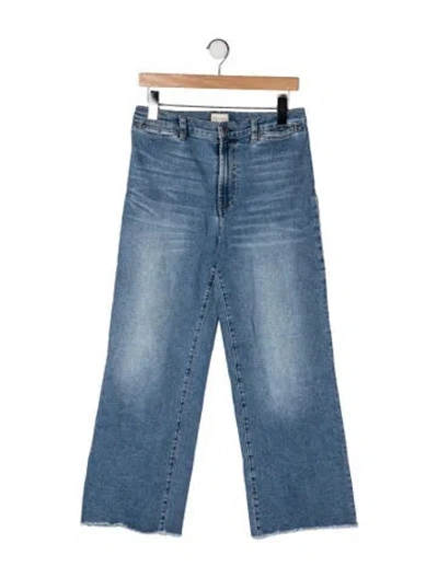 Pre-owned Alice And Olivia High-rise Flared Jeans In Blue