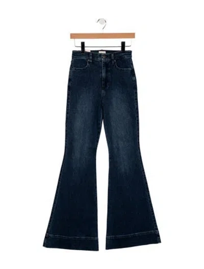 Pre-owned Alice And Olivia High-rise Flared Jeans In Blue