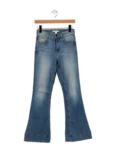 Pre-owned Alice And Olivia High-rise Flared Jeans In Blue