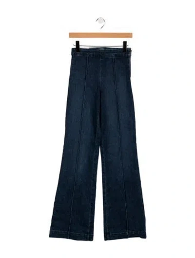 Pre-owned Alice And Olivia High-rise Flared Jeans In Blue