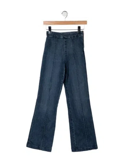Pre-owned Alice And Olivia High-rise Flared Jeans In Blue