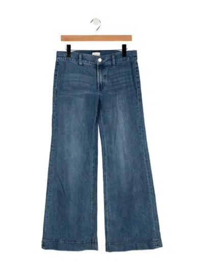 Pre-owned Alice And Olivia High-rise Flared Jeans In Blue