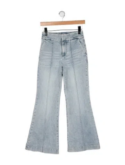 Pre-owned Alice And Olivia High-rise Flared Jeans In Blue