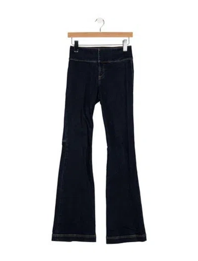 Pre-owned Alice And Olivia High-rise Flared Jeans In Blue