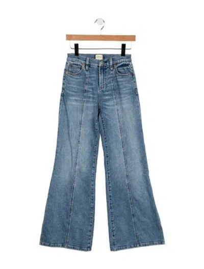 Pre-owned Alice And Olivia High-rise Flared Jeans In Blue