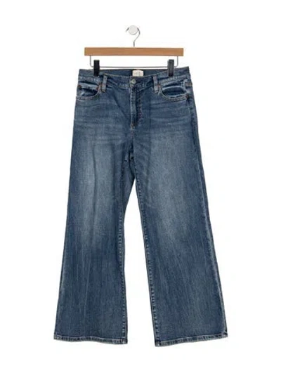 Pre-owned Alice And Olivia High-rise Flared Jeans In Blue