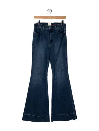 Pre-owned Alice And Olivia High-rise Flared Jeans In Blue