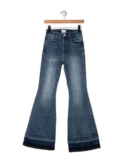 Pre-owned Alice And Olivia High-rise Flared Jeans In Blue