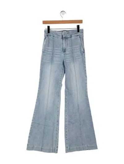 Pre-owned Alice And Olivia High-rise Flared Jeans In Blue